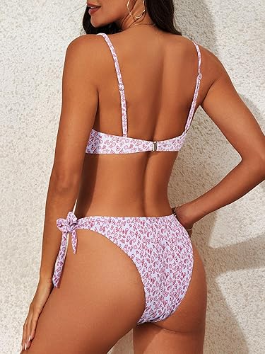 American Trends Bikini Sets for Women High Cut Two Piece Swimsuit 2 Piece Bathing Suits Underwire Swim Suit
