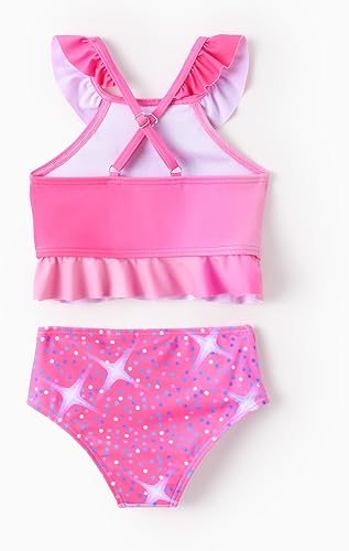 Disney Princess Toddler Girls Two Piece Tankini Top and Bow Tie Bikini Bottom Beach Swimwear Set
